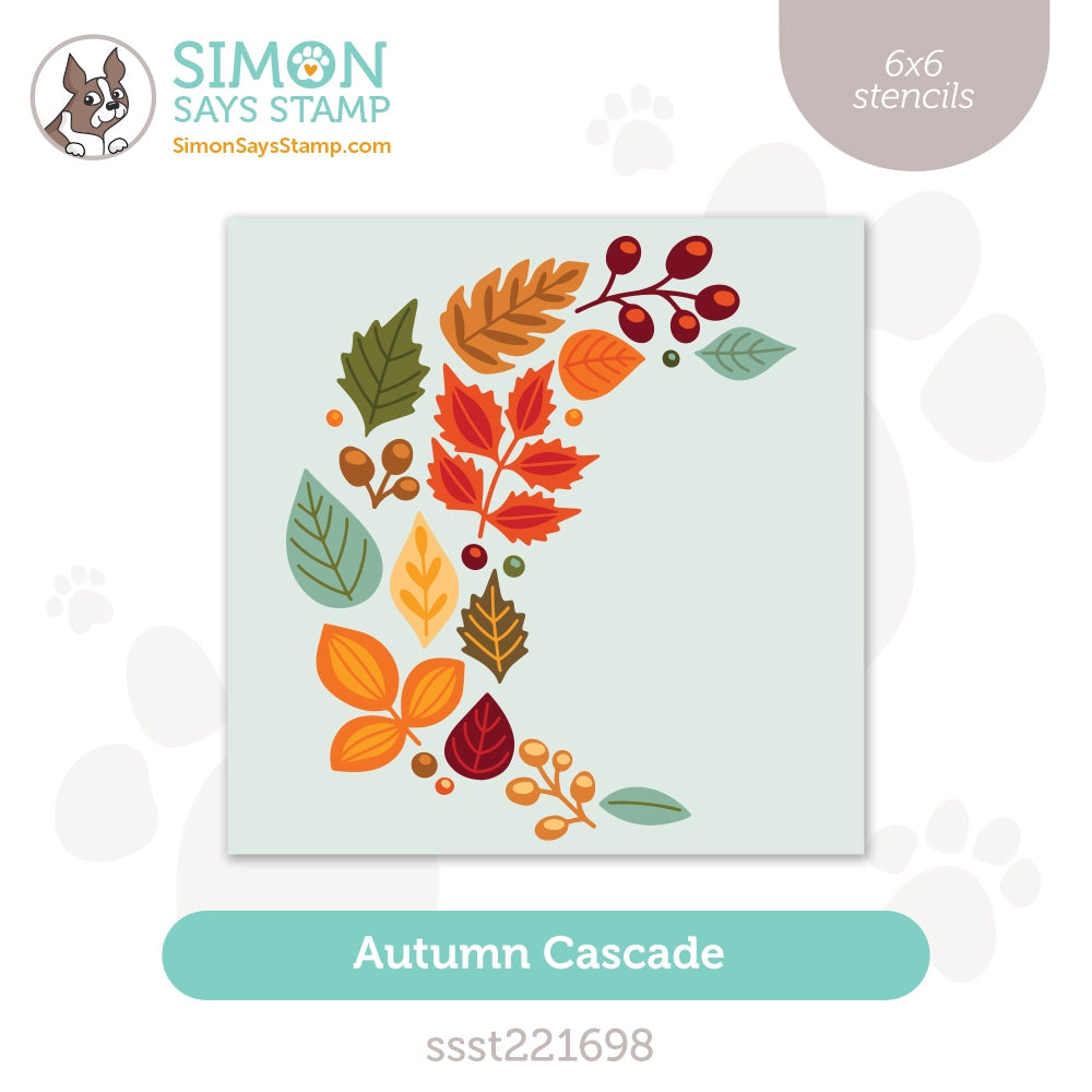 Simon Says Stamp Autumn Cascade Stencil Set Simon Says Stamp Autumn Cascade Stencil Set