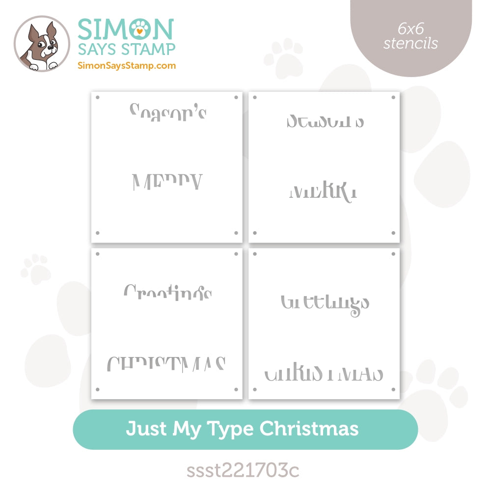 Simon Says Stamp Stencils Just My Type Christmas ssst221703c Season Of Wonder
