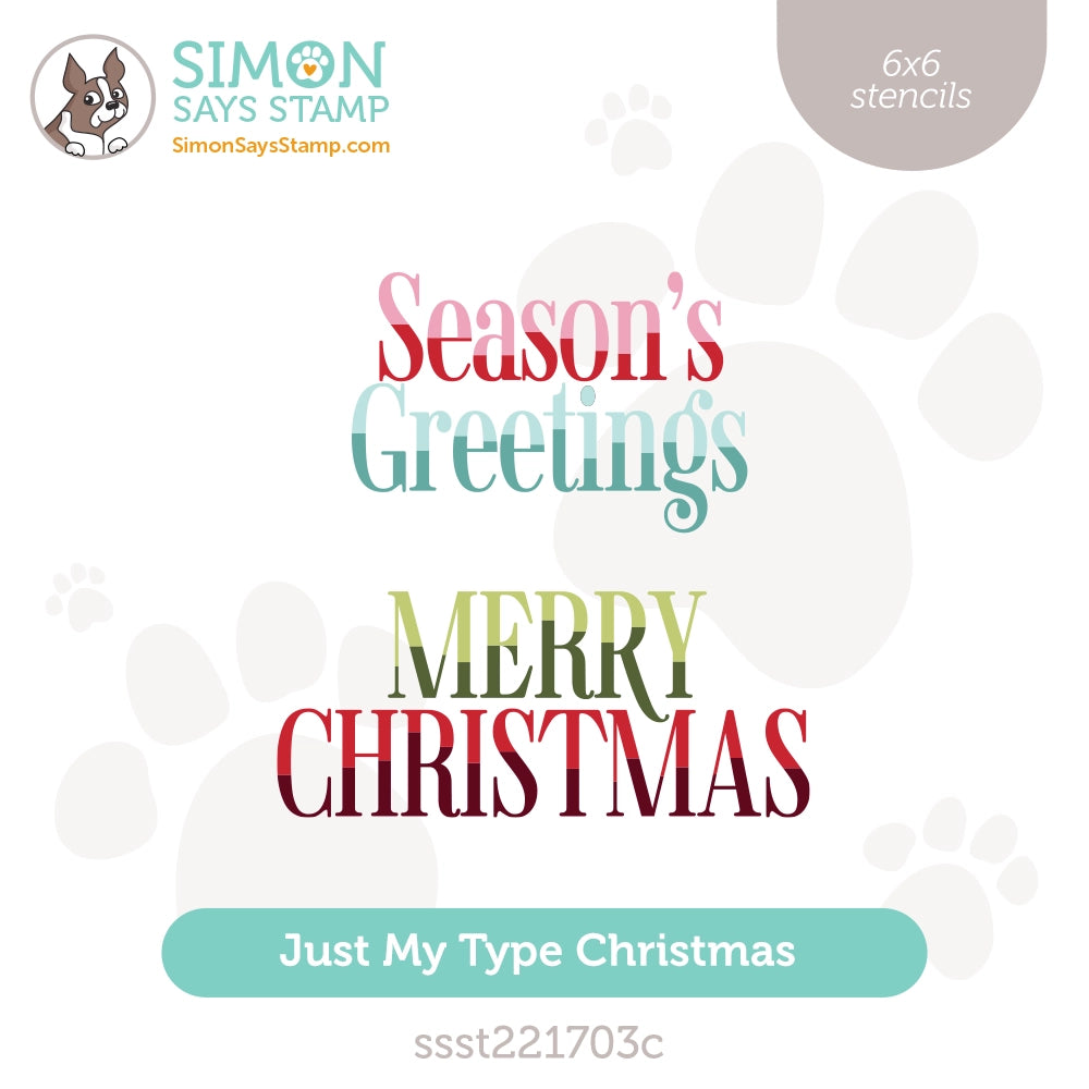 Simon Says Stamp Stencils Just My Type Christmas ssst221703c Season Of Wonder