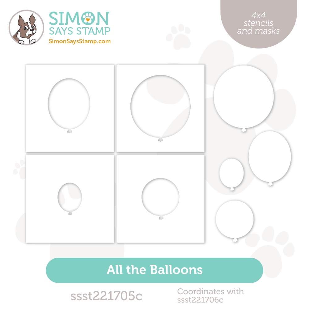 Simon Says Stamp Stencils All The Balloons ssst221705c Stamptember