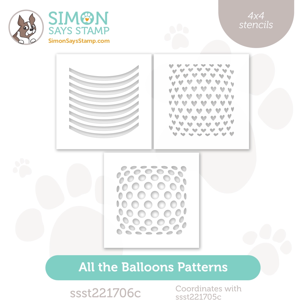 Simon Says Stamp All The Balloons Patterns Stencil Set Simon Says Stamp All The Balloons Patterns Stencil Set