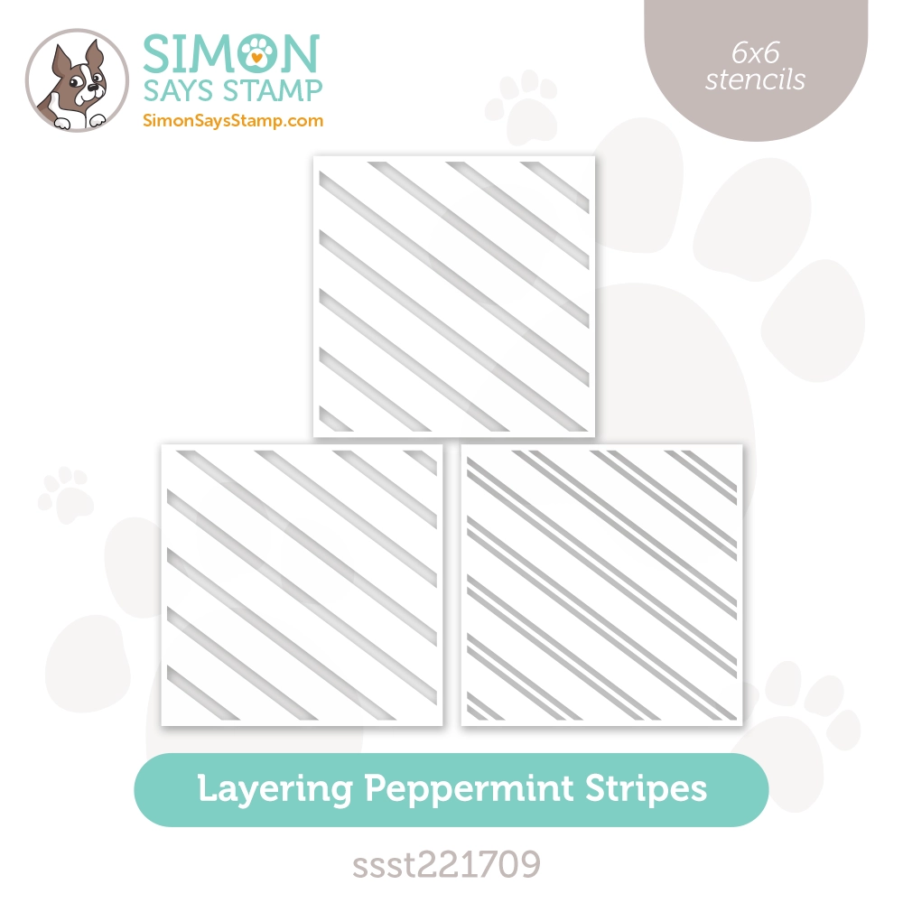 Simon Says Stamp Stencils Layering Peppermint Stripes ssst221709 All The Joy