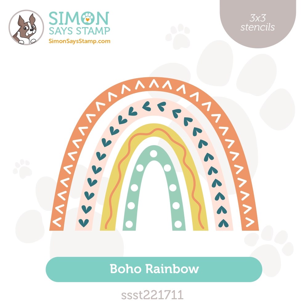 Simon Says Stamp Stencils Boho Rainbow ssst221711