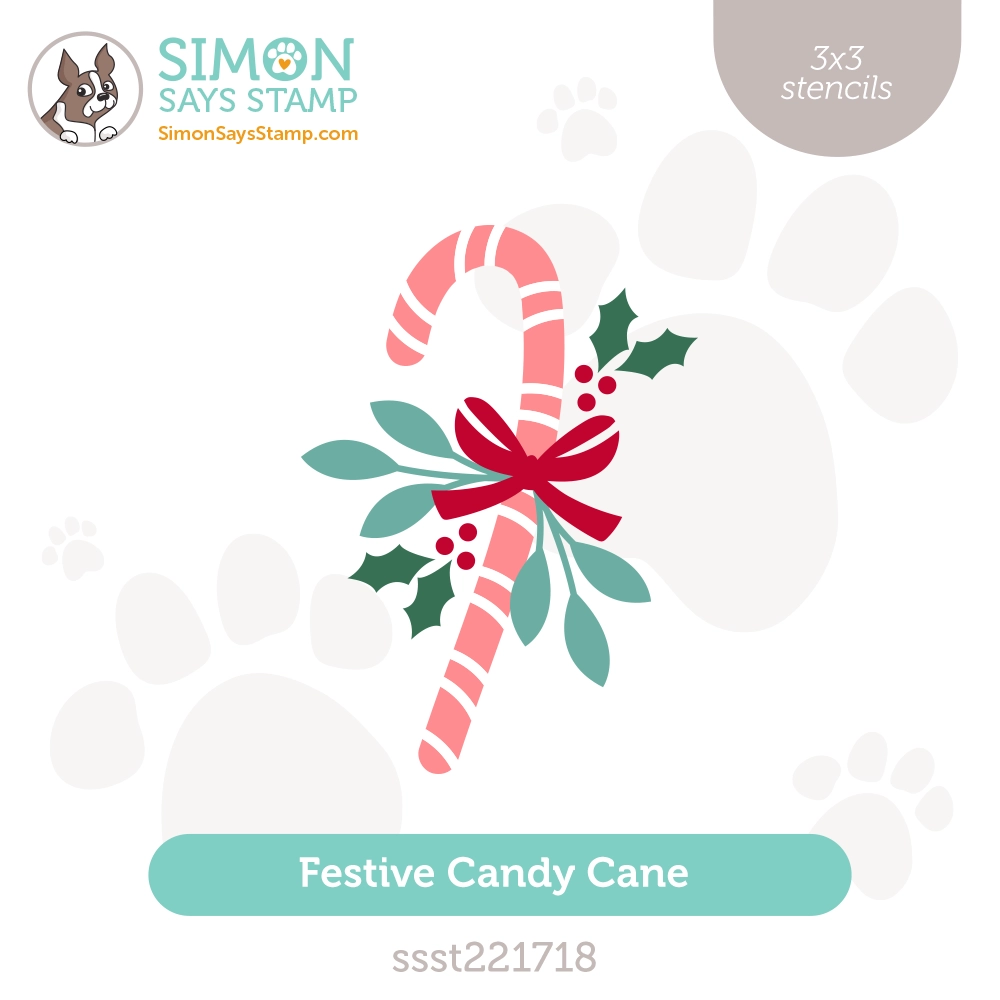 Simon Says Stamp Stencils Festive Candy Cane ssst221718