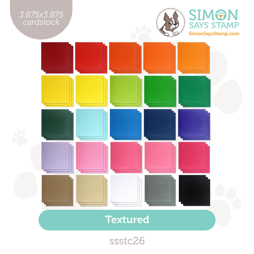 Simon Says Stamp Textured Color Cardstock Pack 3.875 by 3.875 ssstc26