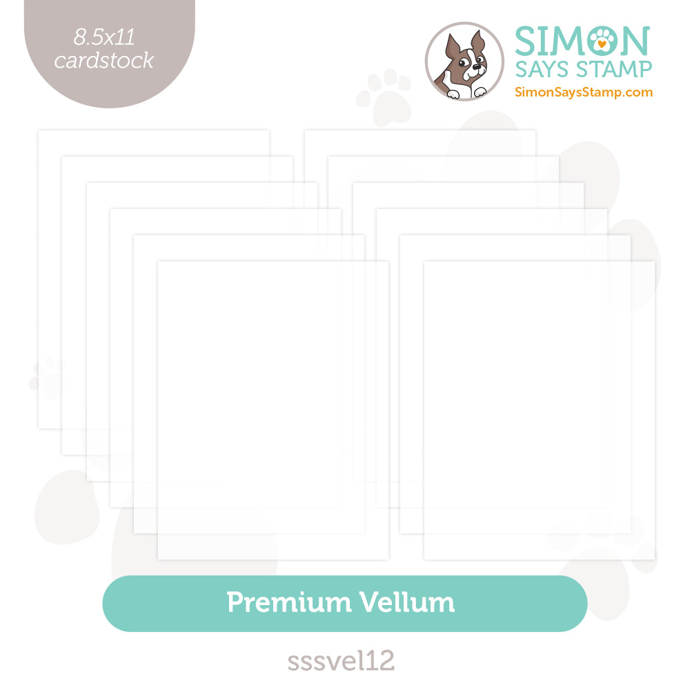 Simon Says Stamp 12 Sheets 8.5 x 11 Premium VELLUM SSSVEL12