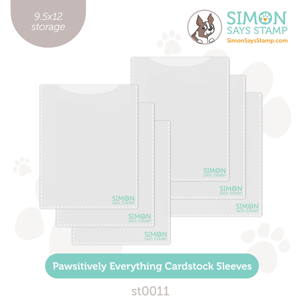 Simon Says Stamp PAWSITIVELY EVERYTHING 9.5x12 SLEEVES st0011