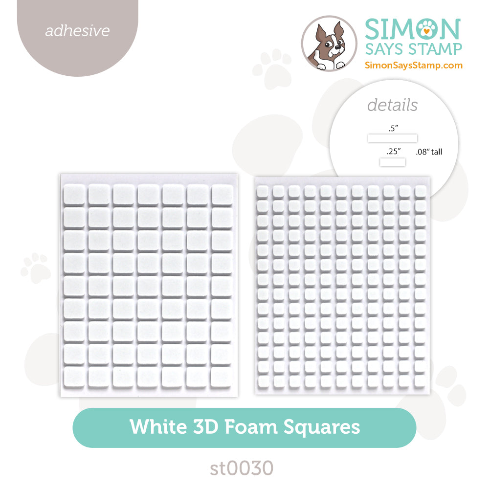 Simon Says Stamp 3D FOAM SQUARES White st0030