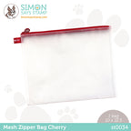 Simon Says Stamp CHERRY Red MESH ZIPPER BAG st0034