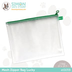 Simon Says Stamp LUCKY Green MESH ZIPPER BAG st0059