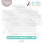 Simon Says Stamp 6.75 x 6.75 Clear Storage Sleeves 25 Pack st0069