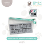 Simon Says Stamp Flannel Gray INK CUBE HOLDER and Mesh Storage st0076