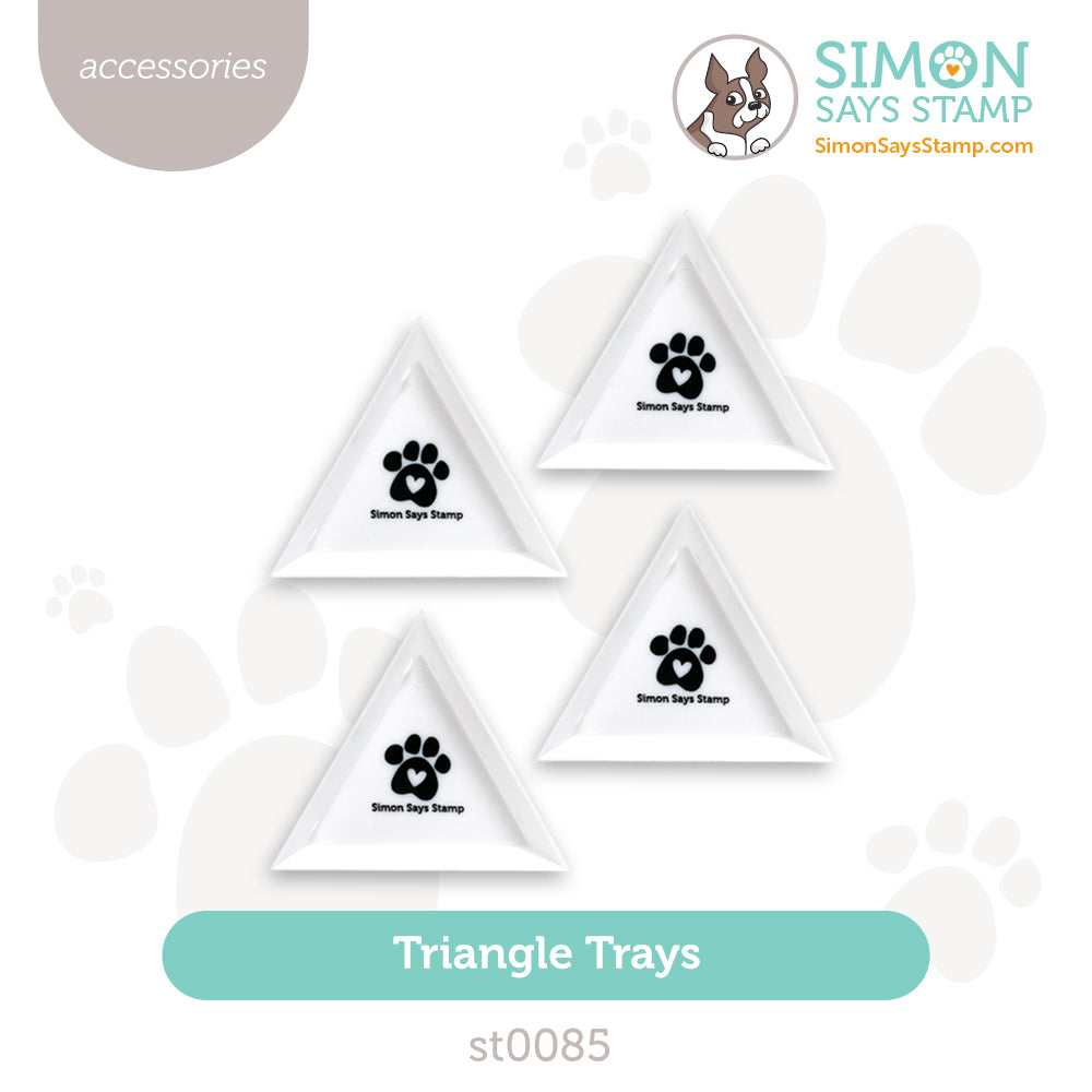 Simon Says Stamp Set of 4 TRIANGLE TRAYS st0085