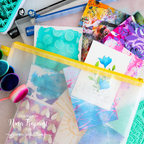 Simon Says Stamp CITRINE Yellow MESH ZIPPER BAGS 3 Pack st0088 Craft Organization | color-code:ALT01