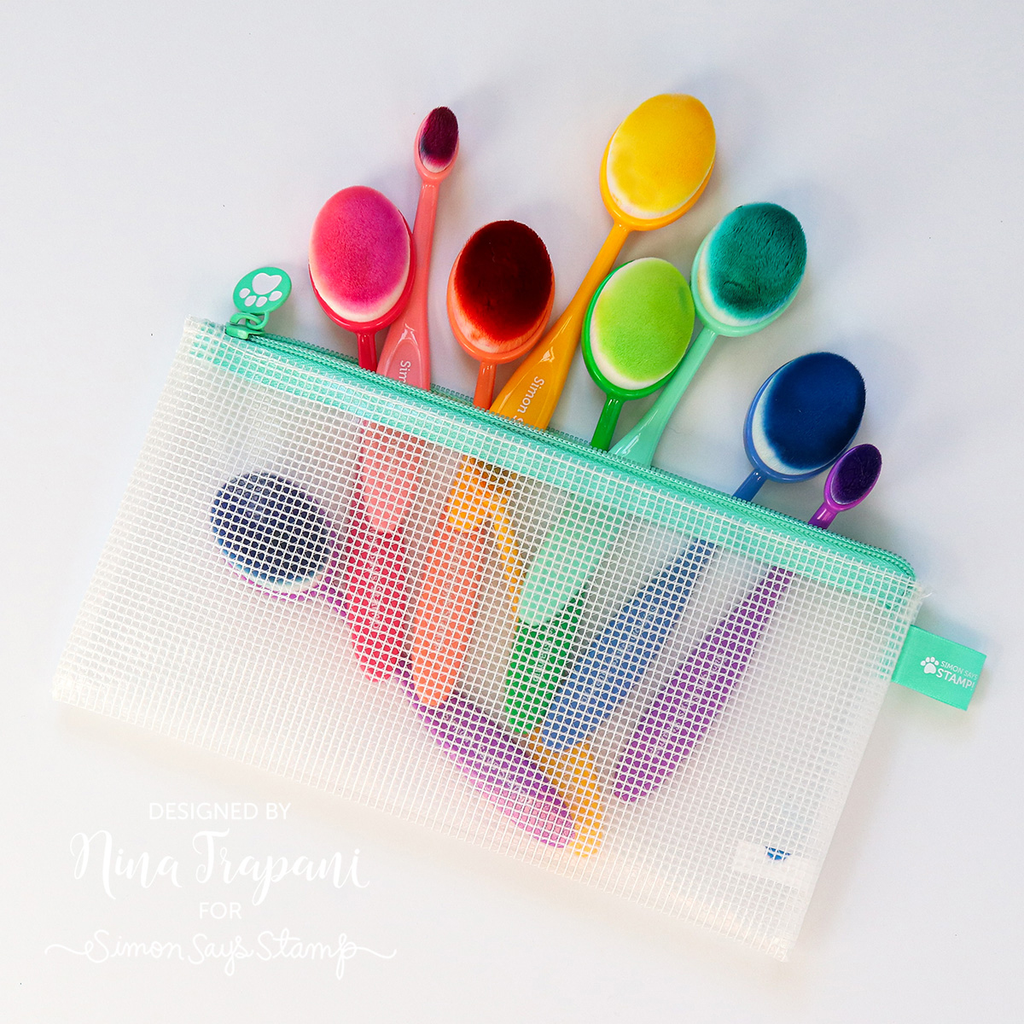 Simon Says Stamp Classic Color JUNIOR MESH ZIPPER BAG st0095 Brush Storage | color-code:ALT02