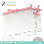 Simon Says Stamp Cheeky Pink Mesh Zipper Bags 3 Pack