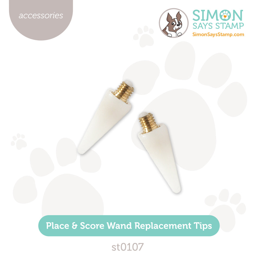 Simon Says Stamp Set of 2 Wax Place and Score Wand Replacement Tips st0107
