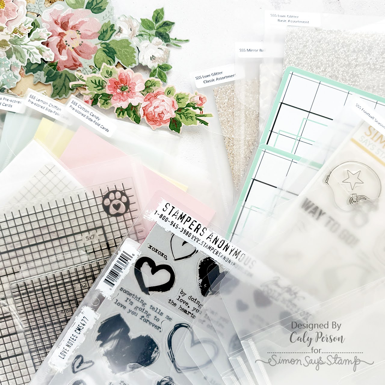 Simon Says Stamp 7.25 x 9.5 Clear Storage Envelopes 50 pack