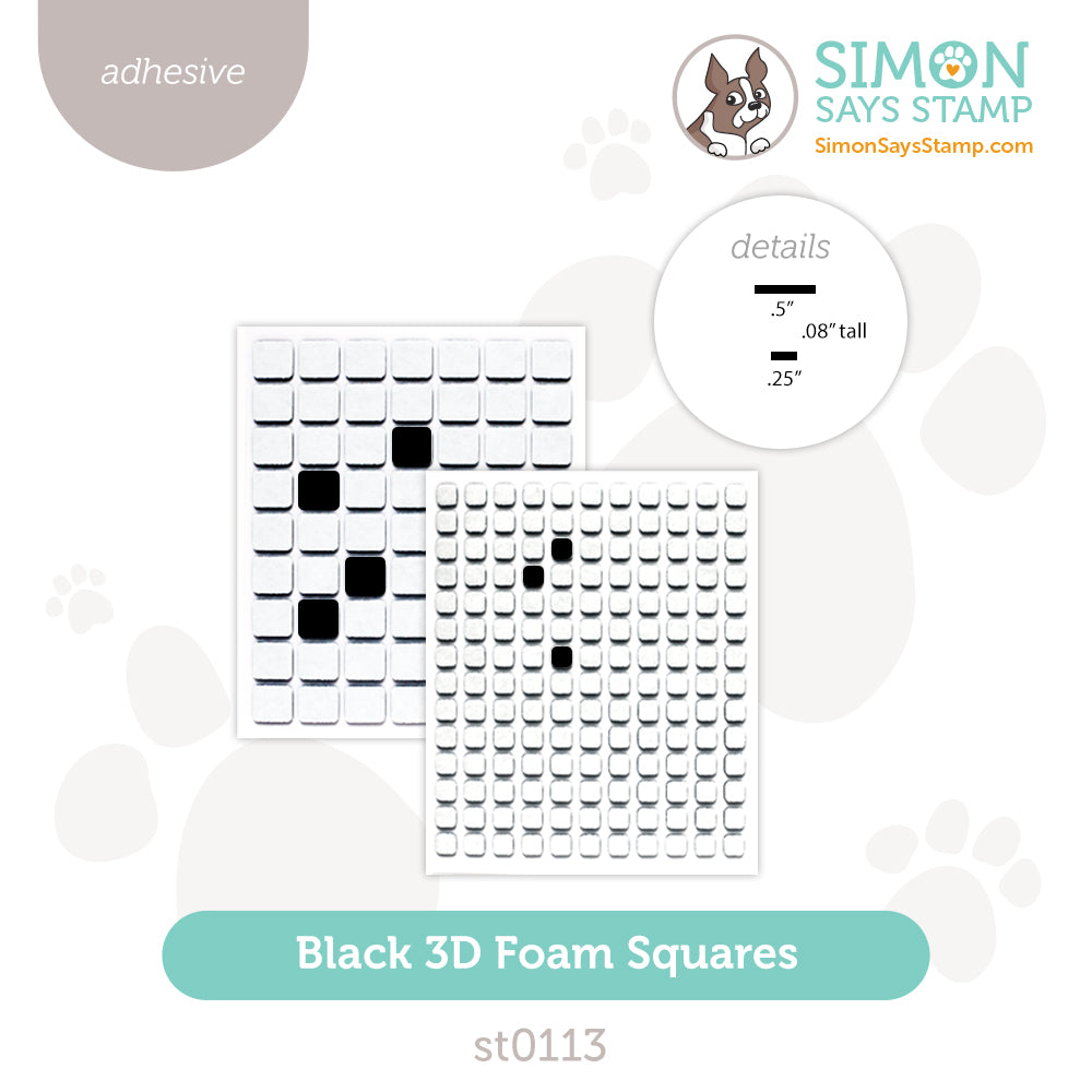 Simon Says Stamp 3D Foam Squares BLACK st0113