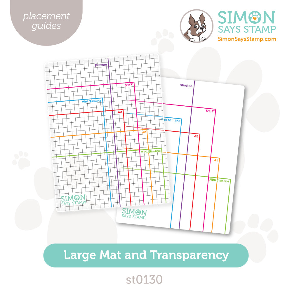 Simon Says Stamp Pawsitively Perfect Placement Guides Large Mat and Transparency st0130