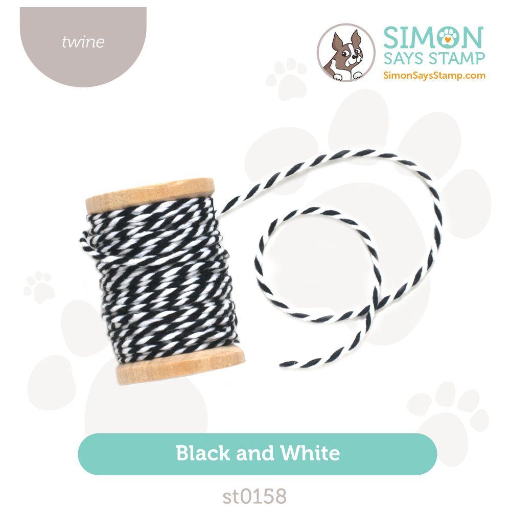 Simon Says Stamp Black And White Bakers Twine st0158 Sweet Wishes