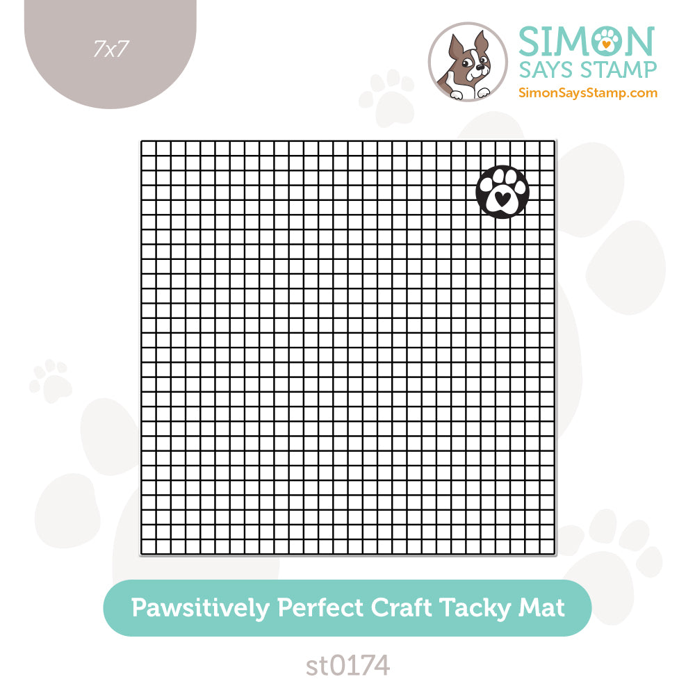 Simon Says Stamp 7 x 7 Pawsitively Perfect Craft Tacky Mat st0174 Rain or Shine