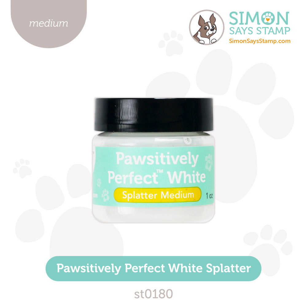 Simon Says Stamp Pawsitively Perfect White Splatter Medium st0180