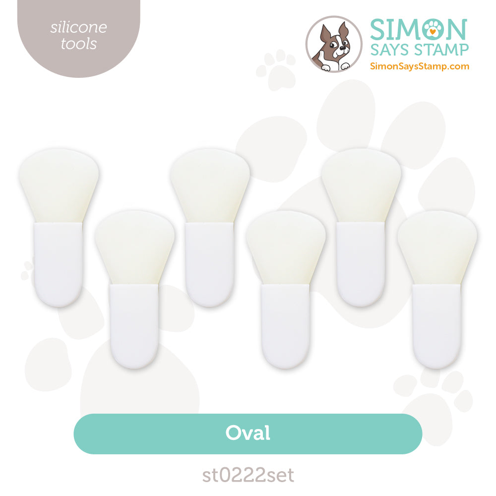 Simon Says Stamp Mini Silicone Applicator Tools Bundle of 6 Oval st0222set