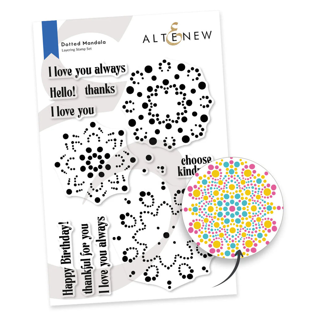 Altenew Dotted Mandala Clear Stamps alt10108