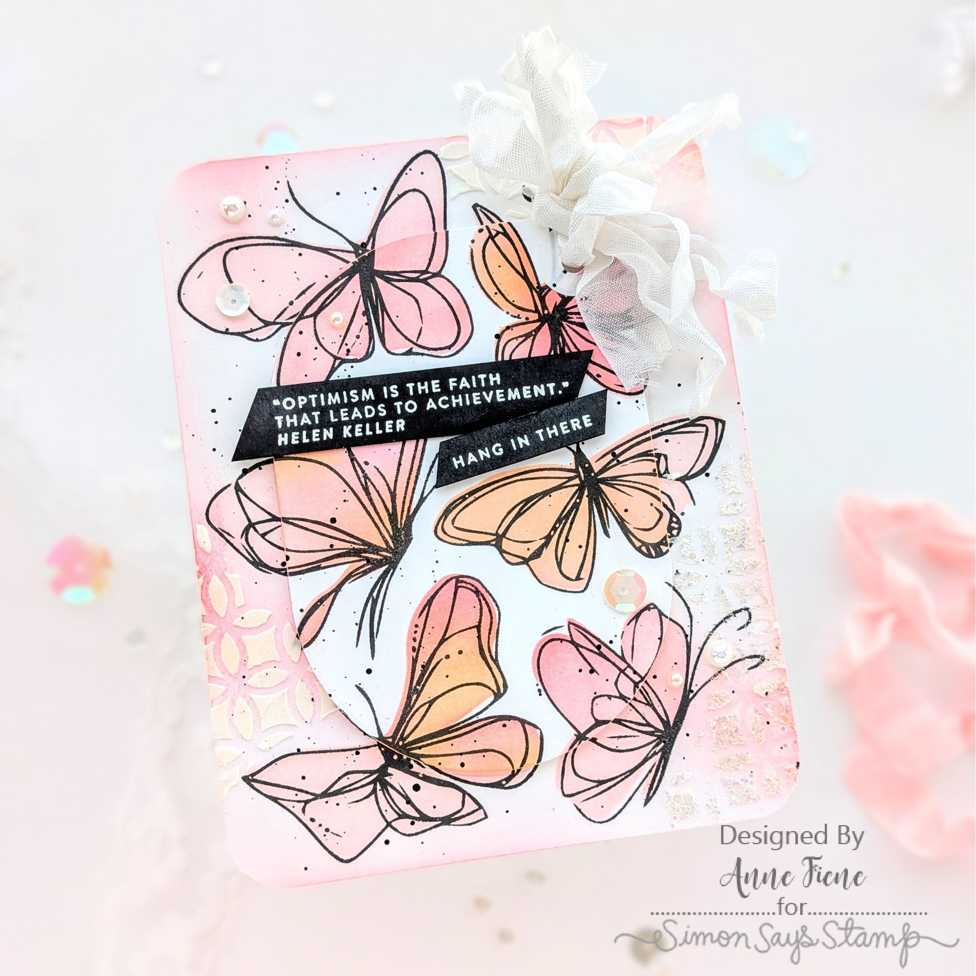 Simon Says Stamps Dies and Stencils Artsy Butterflies set1215sb Encouragement Card | color-code:ALT01