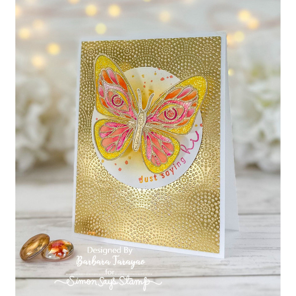 Simon Says Clear Stamps Mix and Match Butterflies 2007ssc Splendor Hi Card