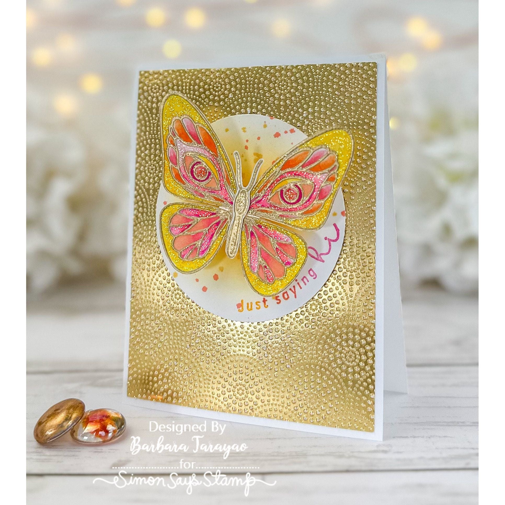 Simon Says Clear Stamps Mix and Match Butterflies 2007ssc Splendor Hi Card