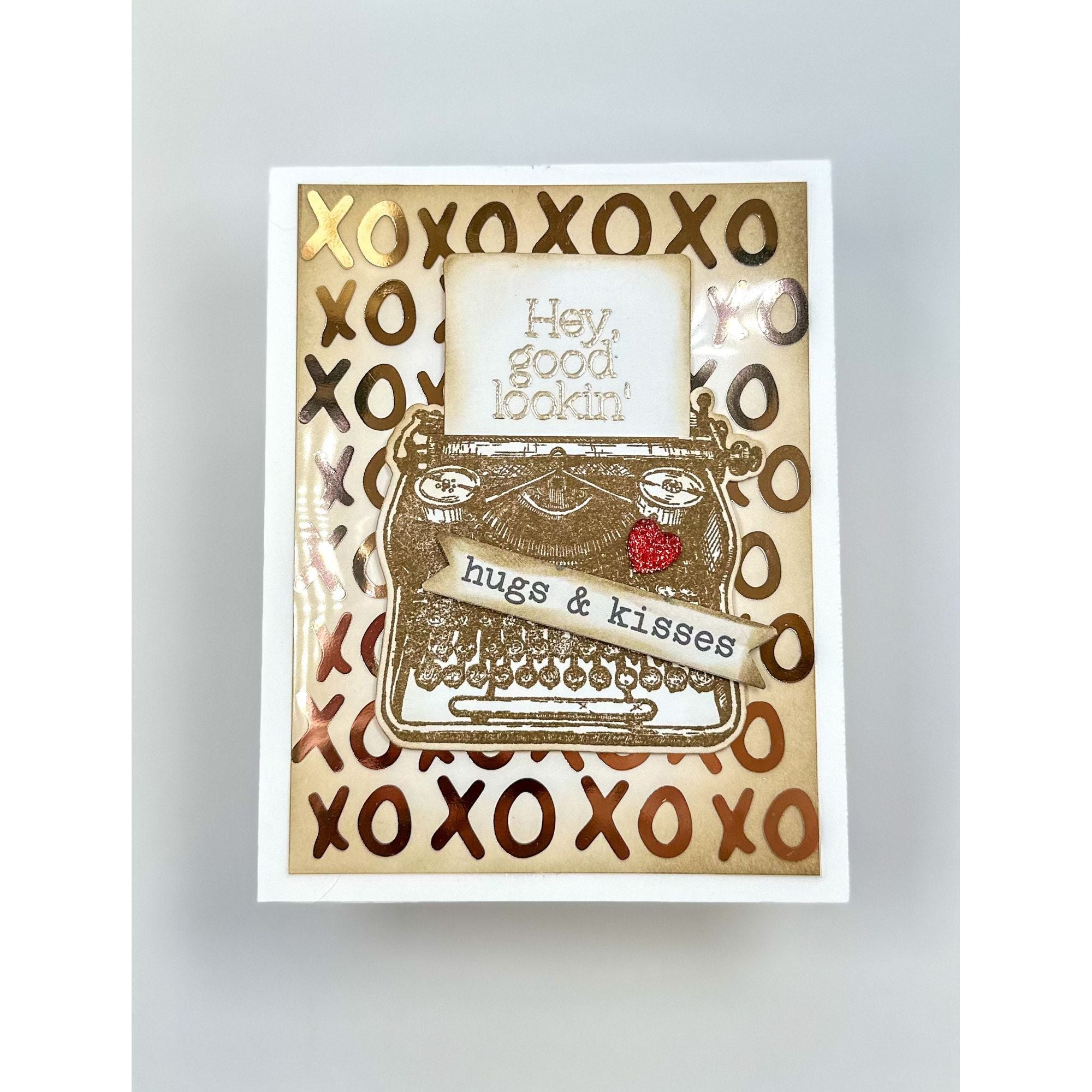 Simon Says Clear Stamps Slider Typewriter And Camera 2006ssc Love Card