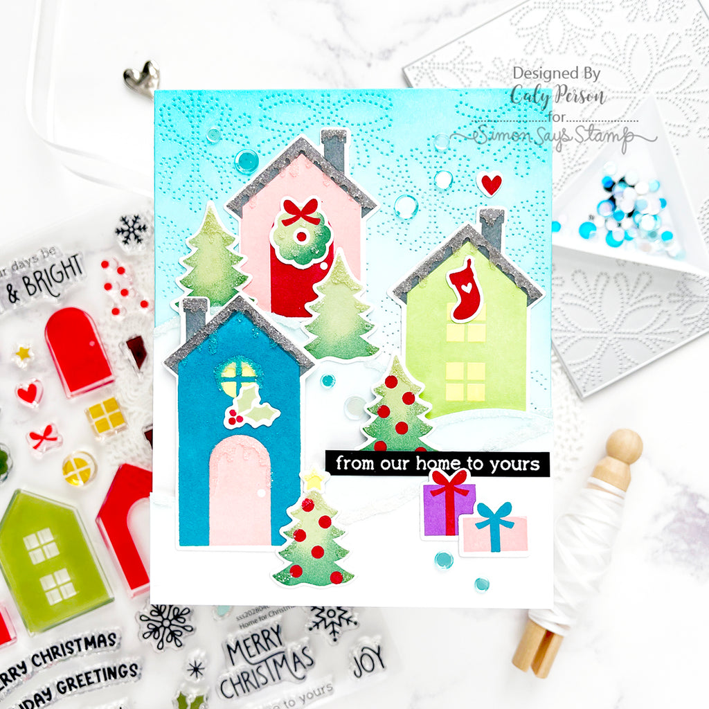 Simon Says Clear Stamps Home For Christmas sss202804c Christmas Card