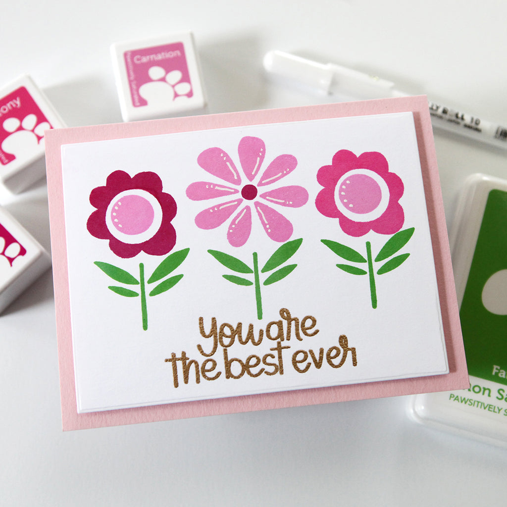 Simon Says Clear Stamps Flower Happy sss202634c You are the Best Card | color-code:ALT08