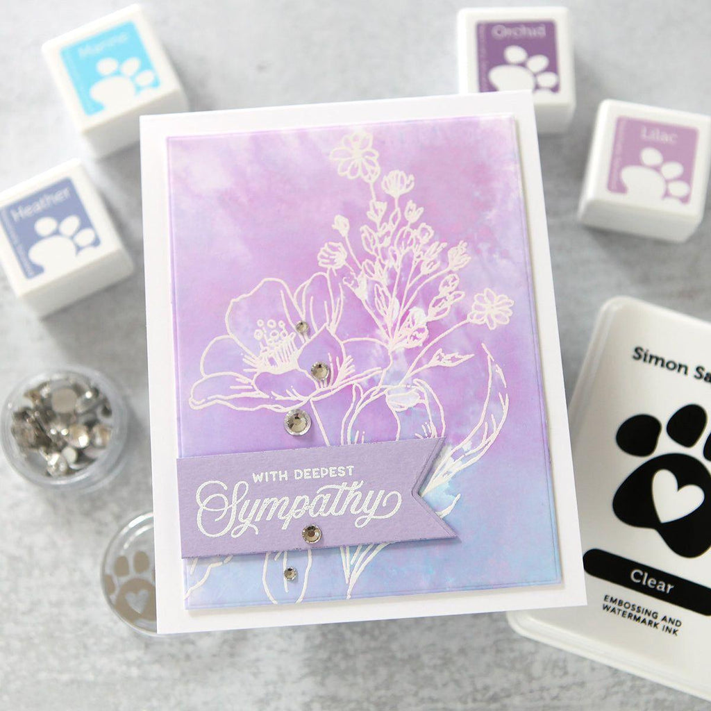 Simon Says Clear Stamps Wild And Free Flowers 2026ssc Be Bold Sympathy Card | color-code:ALT08