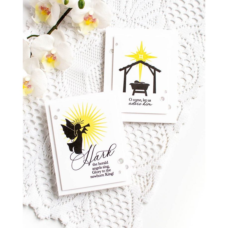 PREORDER Simon Says Clear Stamps Hark The Newborn King sss202795c Christmas Cards | color-code:ALT04