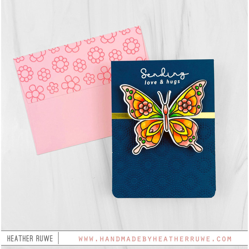 Simon Says Clear Stamps Mix and Match Butterflies 2007ssc Splendor Love and Hugs Card | color-code:ALT08