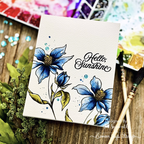Simon Says Clear Stamps Wild And Free Flowers 2026ssc Be Bold Hello Card | color-code:ALT02