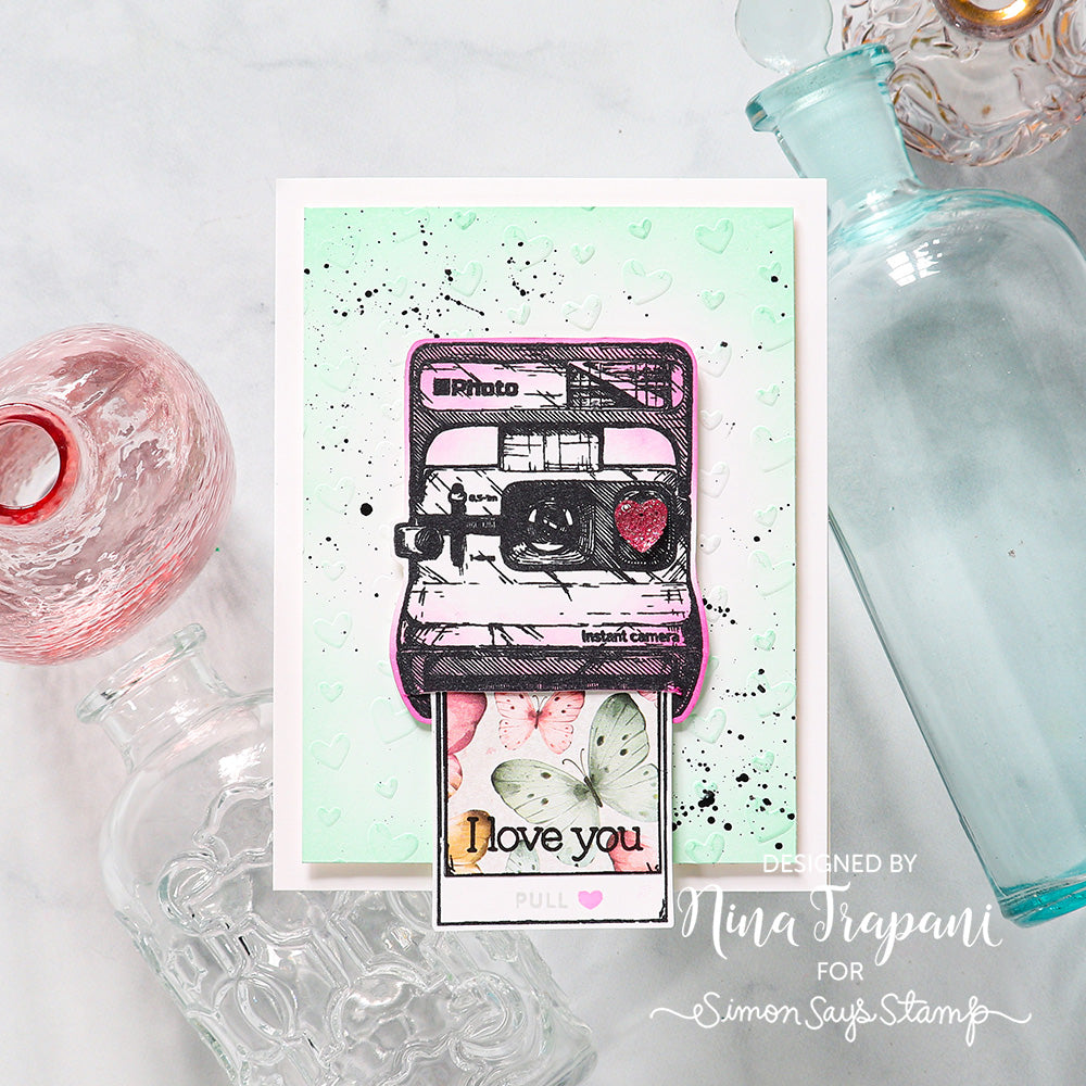 Simon Says Clear Stamps Slider Typewriter And Camera 2006ssc Love Card | color-code:ALT04