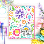 Simon Says Clear Stamps Flower Happy sss202634c Thinking of You card | color-code:ALT04