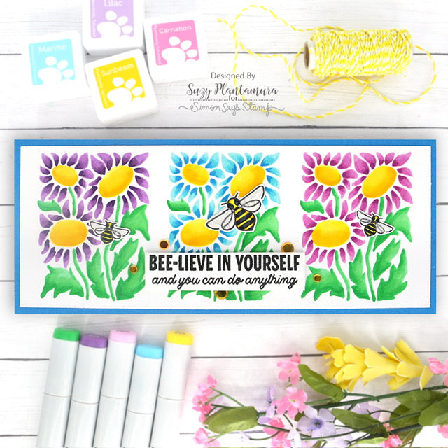 Simon Says Clear Stamp Bee Happy sss202732c Encouragement Card | color-code:ALT07