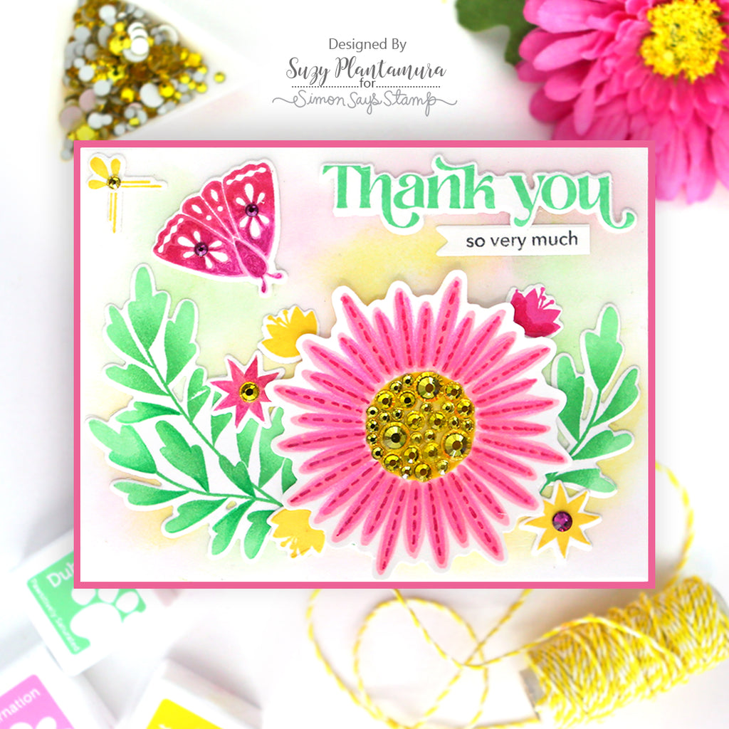 Simon Says Clear Stamps Celestial Wishes 2046ssc Celebrate Thank You Card | color-code:ALT12