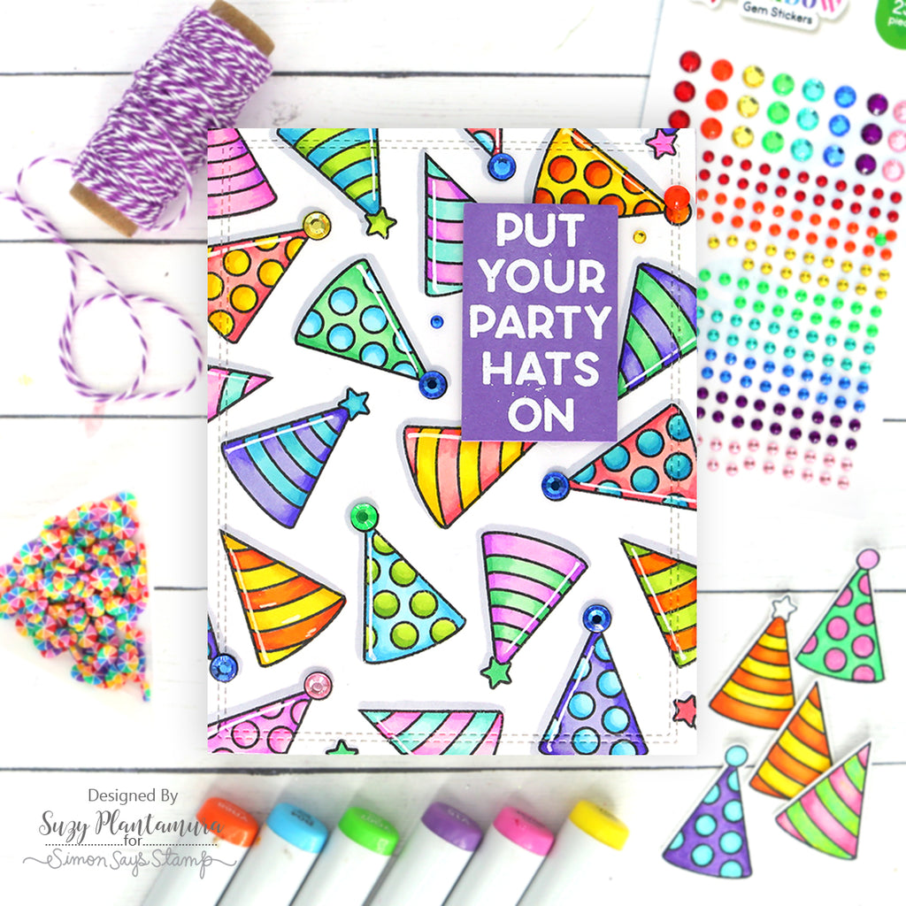 Simon Says Clear Stamps Put Your Party Hats On sss202733c Birthday Card | color-code:ALT05