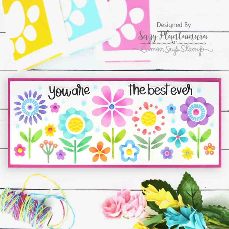 Simon Says Clear Stamps Flower Happy sss202634c You are the Best Card | color-code:ALT03
