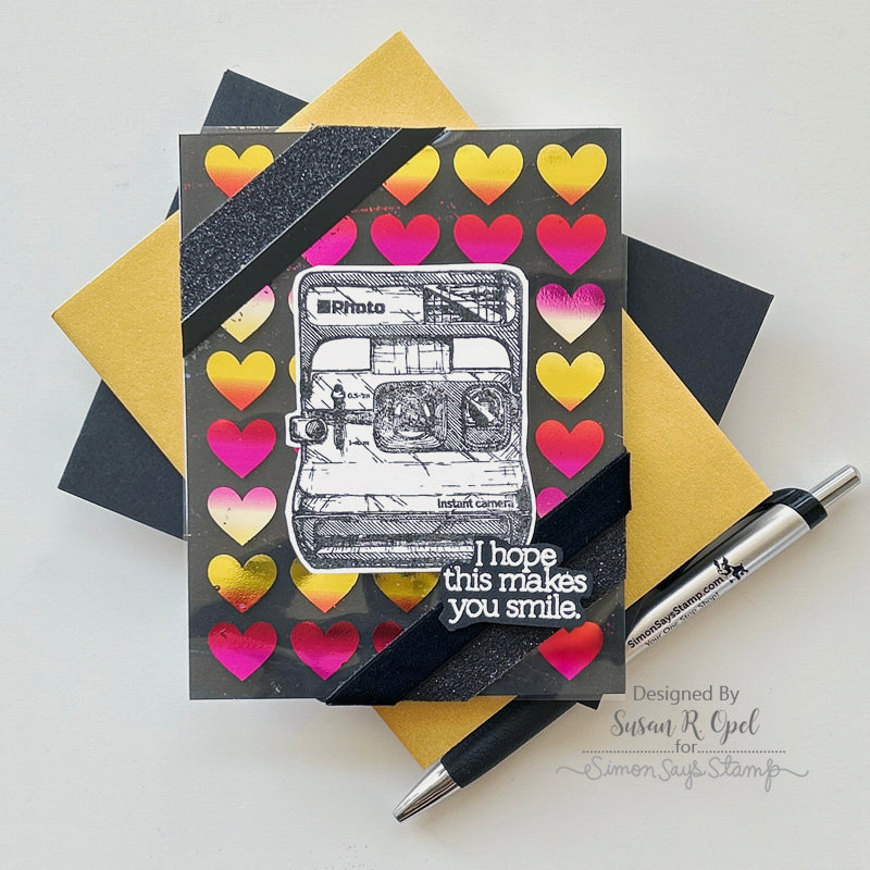 Simon Says Clear Stamps Slider Typewriter And Camera 2006ssc Love Card