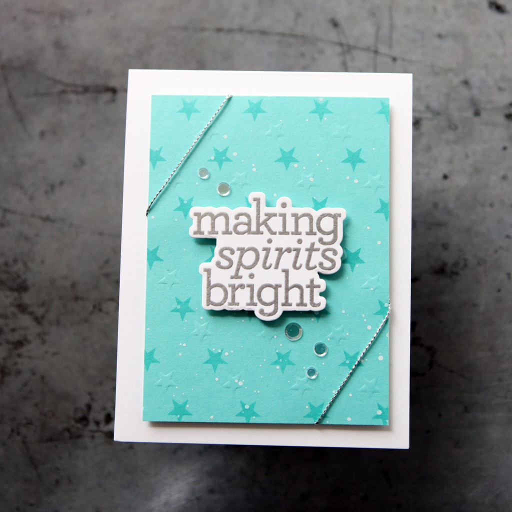 CZ Design Clear Stamps Making Spirits Bright cz290c Christmas Card | color-code:ALT03