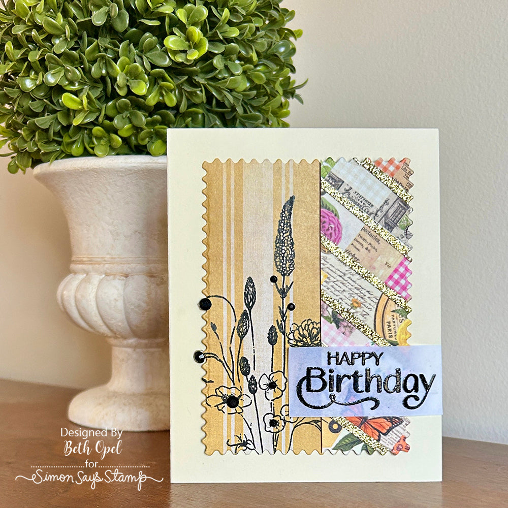 Simon Says Clear Stamps Butterfly Blossoms 2215ssc Birthday Card