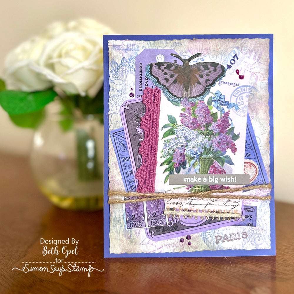 Simon Says Clear Stamps Distressed Vintage Love Notes 2195ssc Birthday Card | color-code:ALT11
