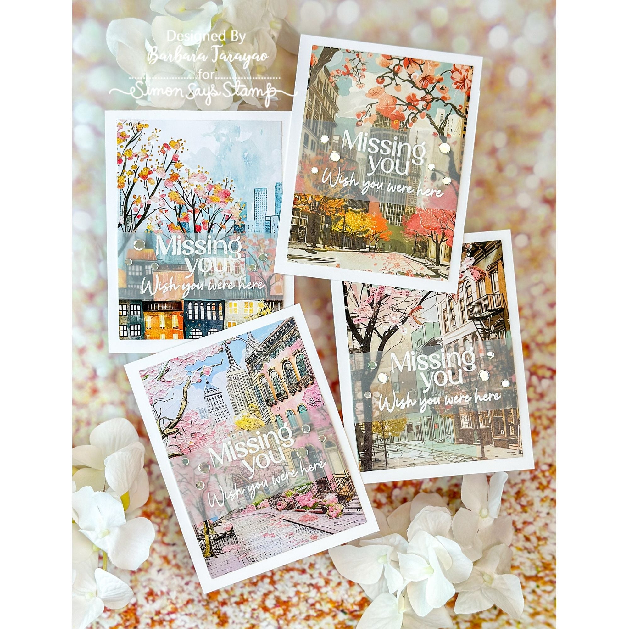 Simon Says Clear Stamps Through the Window 2271ssc Miss You Cards